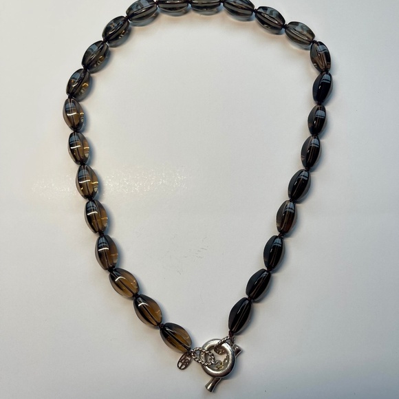 Lucas Robert Smoky Quartz Necklace with Dragonfly Enhancer - Picture 2 of 10